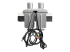 StarTech.com Desk Mount Dual Monitor Arm with USB & Audio, Grommet/Desk Clamp VESA Mount for up to 32 inch Displays, 2x USB, 2x 3.5mm audio, Ergonomic Full Motion Dual Monitor Arm, Silver - Close up