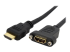 StarTech.com 3ft HDMI Female to Male Adapter, 4K High Speed Panel Mount HDMI Cable, 4K 30Hz UHD HDMI, 10.2 Gbps Bandwdith, 4K HDMI 1.4 Video, HDCP 1.4, HDMI Female to HDMI Male Cable - Left-angle