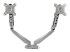 StarTech.com Desk Mount Dual Monitor Arm with USB & Audio, Grommet/Desk Clamp VESA Mount for up to 32 inch Displays, 2x USB, 2x 3.5mm audio, Ergonomic Full Motion Dual Monitor Arm, Silver - Front
