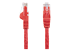 Startech 75ft CAT6 Ethernet Cable, 10 Gigabit Snagless RJ45 650MHz 100W PoE Patch Cord, CAT 6 10GbE UTP Network Cable w/Strain Relief, Red, Wiring is UL Certified/TIA - Front