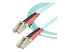 StarTech.com 1m (3ft) LC/UPC to LC/UPC OM3 Multimode Fiber Optic Cable, Full Duplex 50/125Âµm Zipcord Fiber Cable, 100G Networks, LOMMF/VCSEL, <0.3dB Low Insertion Loss - Left-angle