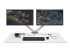 StarTech.com Desk Mount Dual Monitor Arm with USB & Audio, Grommet/Desk Clamp VESA Mount for up to 32 inch Displays, 2x USB, 2x 3.5mm audio, Ergonomic Full Motion Dual Monitor Arm, Silver - Front