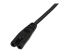 StarTech.com 1m (3ft) Laptop Power Cord, EU Plug to C7, 2.5A 250V, 18AWG, Notebook / Laptop Replacement AC Power Cord, Printer/Power Brick Cord, Europlug to IEC 60320 C7 - Close up