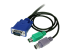 StarTech.com 3-in-1 Ultra Thin PS/2 KVM Cable - Right-angle